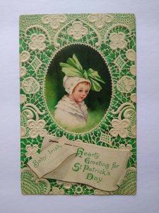 St Patricks Day Postcard Baby Irish Girl Ellen Clapsaddle 1249 Vintage Newport 