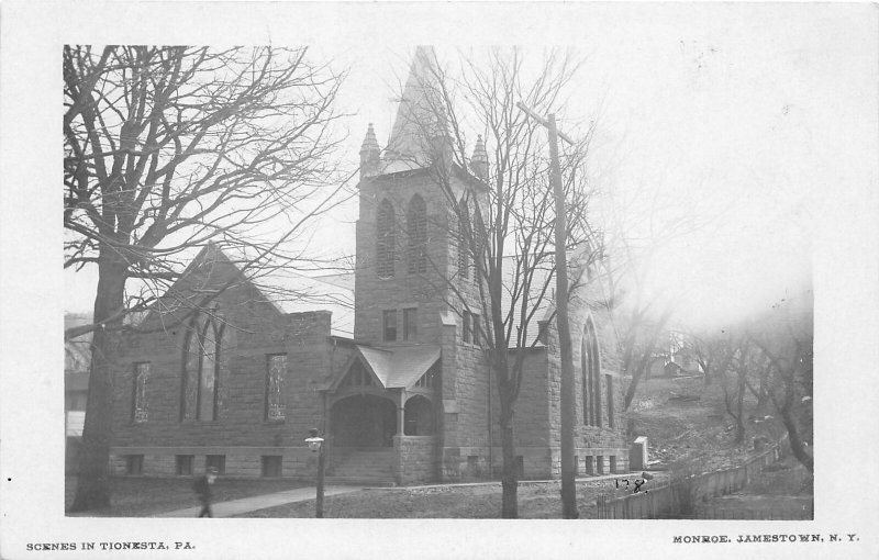 F93/ Tionesta Pennsylvania RPPC Postcard c1930s Church Building