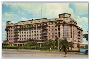 Novosibirsk Russia Postcard Block of Flats Krasni Prospekt 1970 Vintage