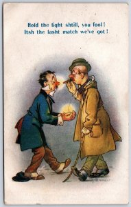 Postcard 1918 Artist Signed D. Tempest Hold The Light Shtill, You Fool! Bamforth