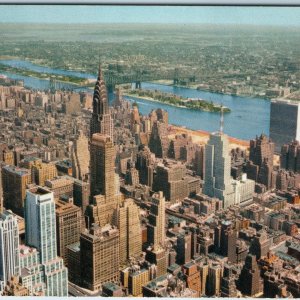 c1960s New York City, N.Y. Birds Eye from Empire State Building Chrysler UN A227