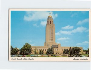 Postcard South Facade, State Capitol, Lincoln, Nebraska