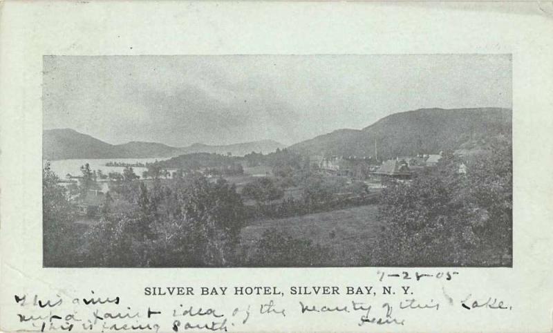 Silver Bay New York Silver Bay Hotel Scenic View Antique Postcard J63345