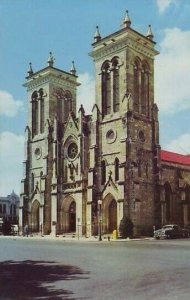 TX SAN FERNANDO CATHEDRAL SAN ANTONIO TX OLD CAR