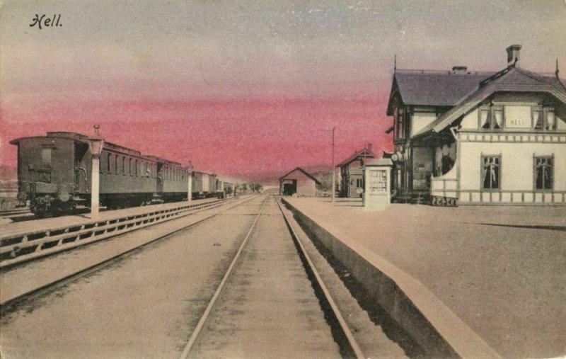 norway norge, HELL, Sunnanbanen, Railway Station (1910s) Postcard (3)