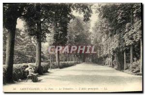 Old Postcard Parc de St Cloud Trocadero The Allee Main