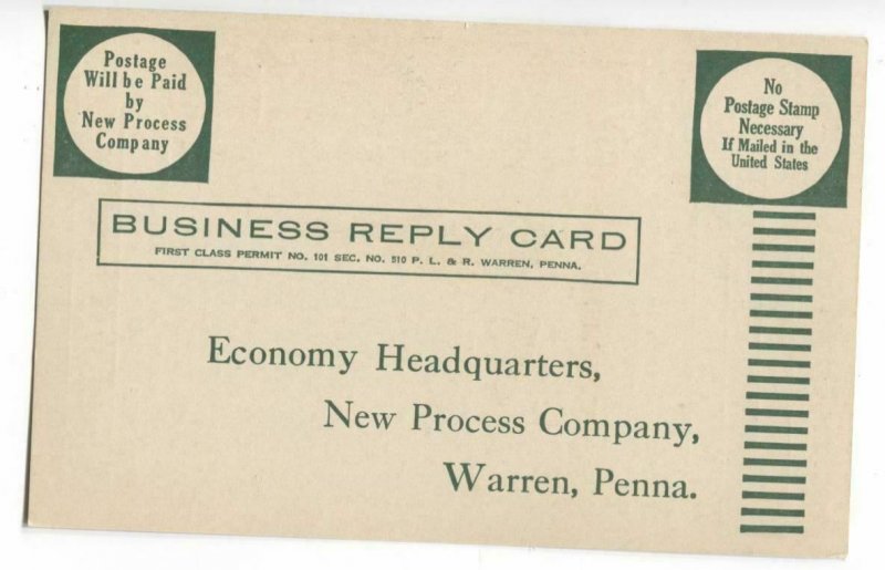 Advertising Postcard New Process Co Warren PA Scotch Plaid Motor Robes