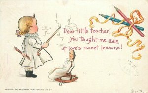 Tuck Comic Humor teacher doll toy Cutis C-1910 undivided Postcard 22-5548