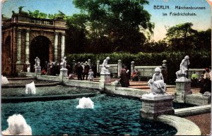 Germany Berlin Marchenbrunnen im Friedrichshain Vintage Postcard C016