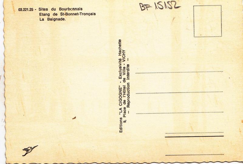 BF15152 sites du bourbcnnais  france front/back image