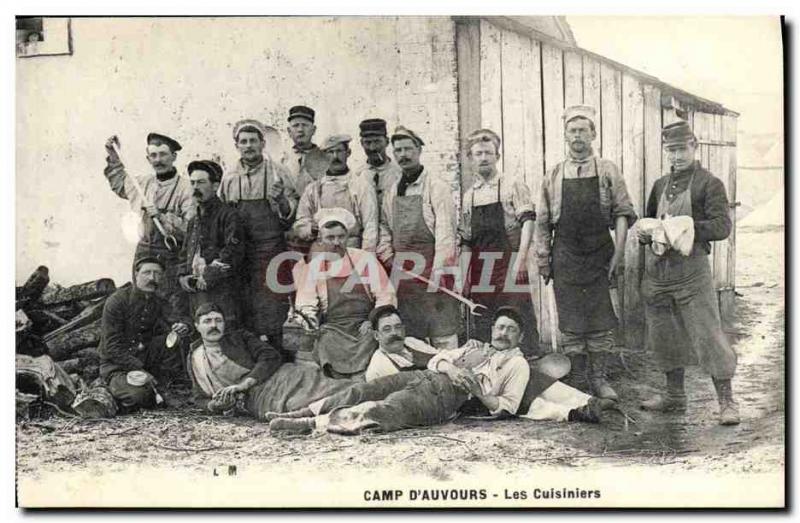 Old Postcard Army Camp & # 39Auvours Cooks