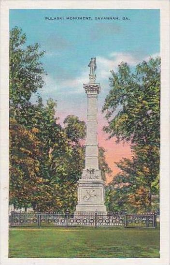 Georgia Savannah Pulaski Monument 1941