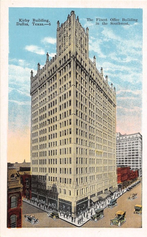 J49/ Dallas Texas Postcard c1910 Kirby Office Building 119