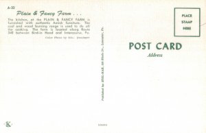 The Kitchen at PLAIN & FANCY FARM Between Bird-in-Hand & Intercourse PA Postcard