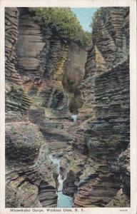 New York Watkins Glen Minnehaha Gorge 1938 Curteich