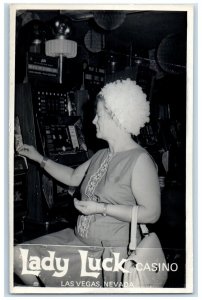 c1950's Lady Luck Casino Las Vegas Nevada NV RPPC Photo Vintage Postcard