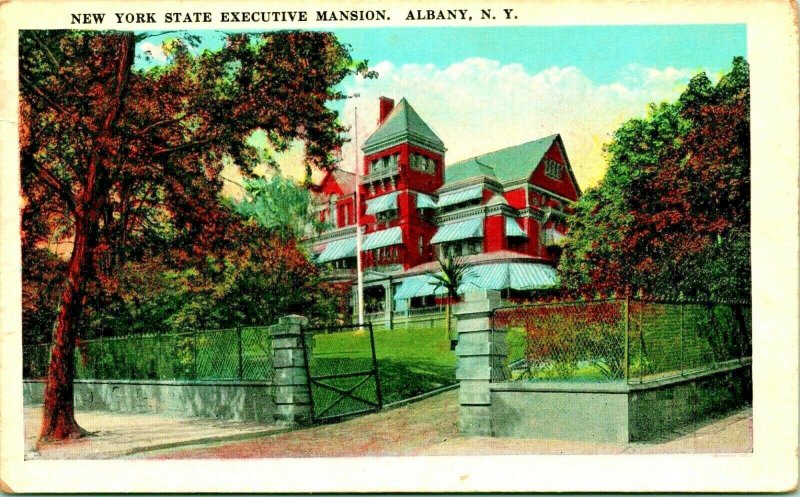 New York State Executive Mansion Albany New York NY UNP 1920s Postcard Unsued 