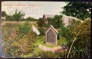 Vintage Postcard 1910 John Brown's Monument, Adirondacks, New York (NY)