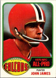 1976 Topps Football Card John James Atlanta Falcons sk4591