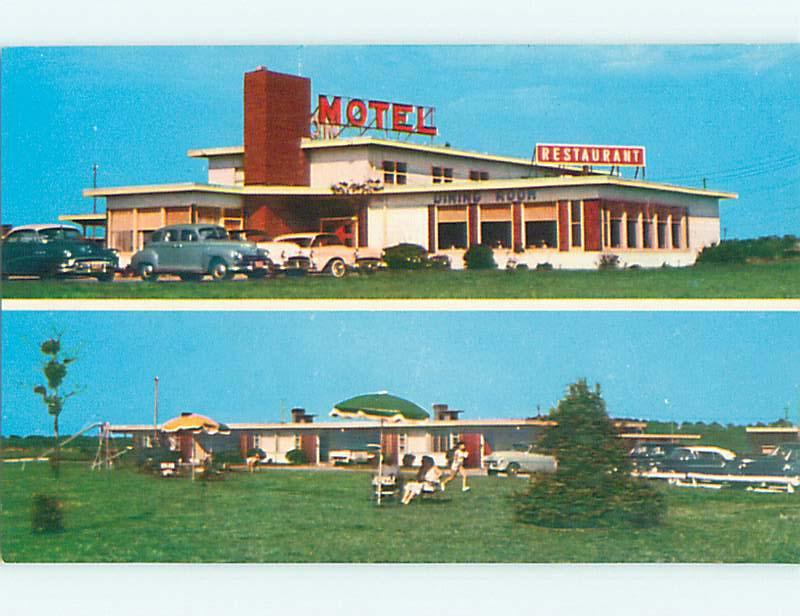 Unused 1950's TOURINNS COURT MOTEL & RESTAURANT Kiptopeke Beach VA u4930-22
