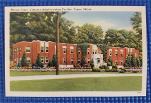 Nurses Home Veteran's Administration Facility Togus Maine Linen Postcard