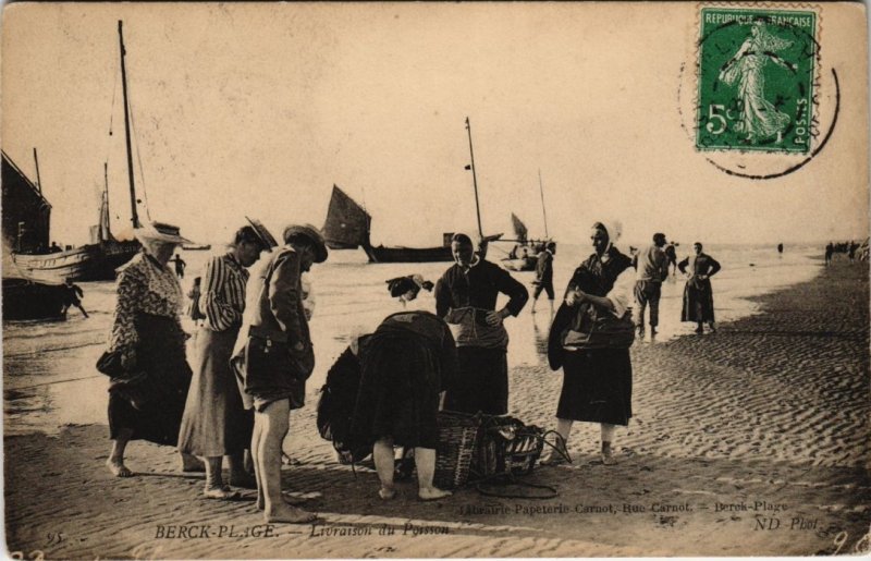 CPA BERCK-PLAGE - Livraison du poisson (117131)