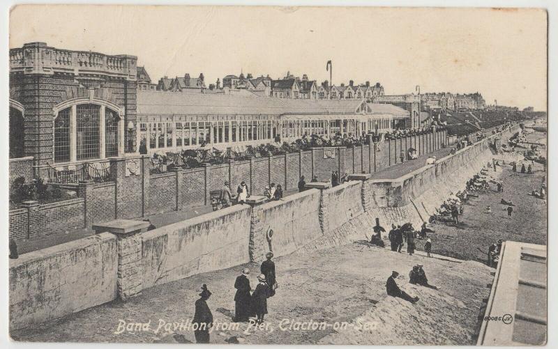 Essex; Band Pavilion From Pier, Clacton On Sea PPC, To Mrs Scotchmer, Bury St Ed