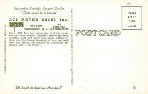 Woodbury NJ Ace Motor Sales Ford Used Cars & Trucks Dealership Postcard