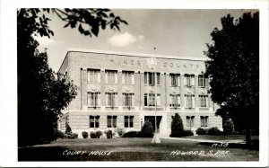 RPPC Court House Building - Howard, SD - South Dakota Unused UNP Postcard Q16