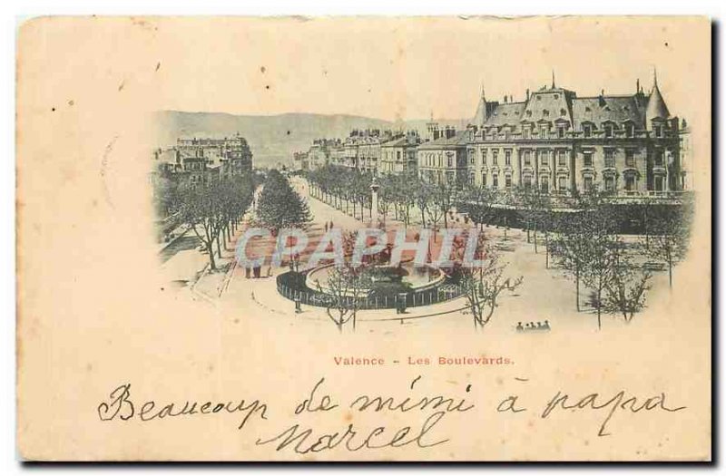 Old postcard Valencia Boulevards