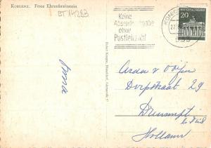 BT14283 Koblenz feste ehrenbreitstein Deuchland ship bateau x            Germany