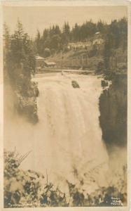 C-1910 Snoqualmie Washington Falls RPPC Photo Postcard Oakes 12317