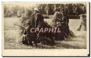 Old Postcard Belgium Army troops in maneuvers