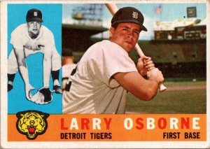 1960 Topps Baseball Card Larry Osborne Detroit Tigers sk1828