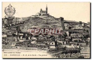 Old Postcard Marseille ND Guard General view