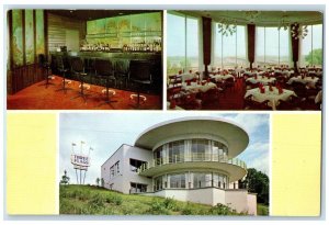 c1960's Three Flags Restaurant St. Charles Missouri MO, Multiview Postcard