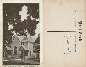 ELKLAND PA METHODIST EPISCOPAL CHURCH ANTIQUE POSTCARD