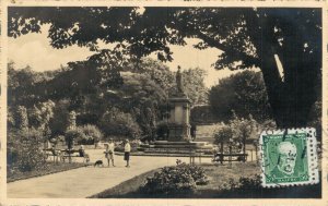 Czech Republic Troppau Opava Schilleruv Pomnik v Sadech Svobody RPPC 06.86