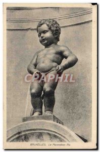 Old Postcard Brussels Manneken Pis