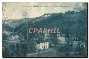 Old Postcard Dauphine Uriage les Bains Villas and Chateau