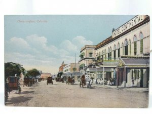 Hotel Continental Chowrunghee Calcutta India Vintage Postcard c1900