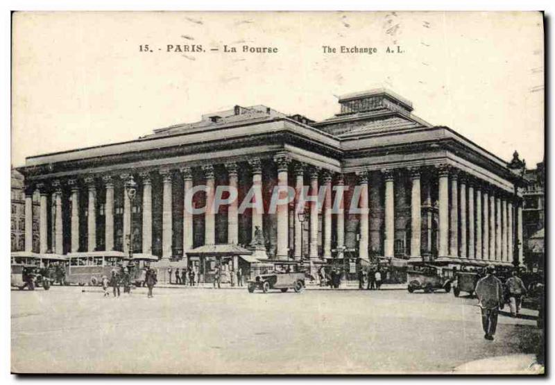 Old Postcard Paris Bourse