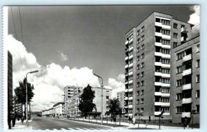 RPPC  BIALYSTOK, POLAND ~ Street Scene M. CURIE-SKLODOWSKIEJ Postcard