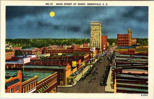 Postcard SHOPS SCENE Greenville South Carolina SC AL1354