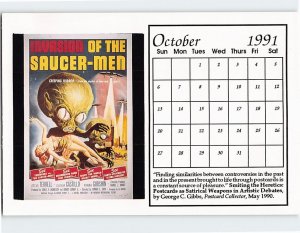 Postcard Invasion Of The Saucer Men October 1991 Movie Poster Calendar