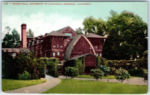 c1910s Berkeley, CA Hearst Hall University of Cali Nice PC Litho UoC Color A324