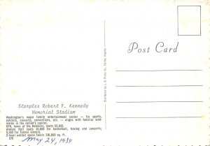 Washington, D.C.~ STARPLEX ROBERT F KENNEDY MEMORIAL STADIUM Sports 4X6 Postcard 