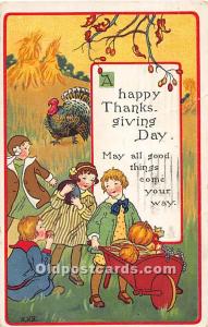 Thanksgiving Old Vintage Antique Postcard Post Card Thanksgiving Postcard 