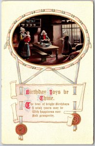 Birthday Joys Be Shine Best Bright Birthdays Dutch Women Posted Postcard