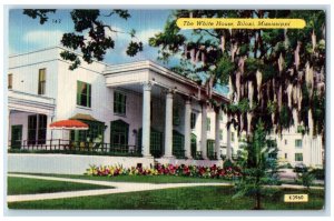 c1940's The White House Side View Building Landscape Biloxi Mississippi Postcard